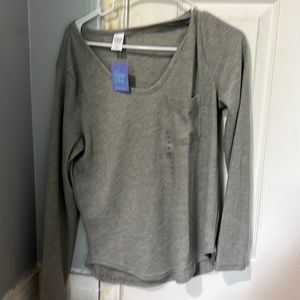 Grey long sleeve sleep shirt